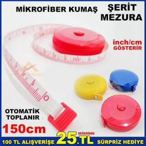 MİKROFİBER KUMAŞ 150cm OTOMATİK ŞERİT MEZURA