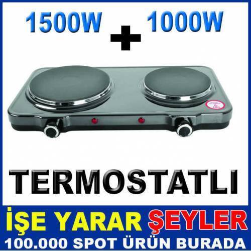 Asel 2500w Siyah Termostatlı Elektrikli Ocak