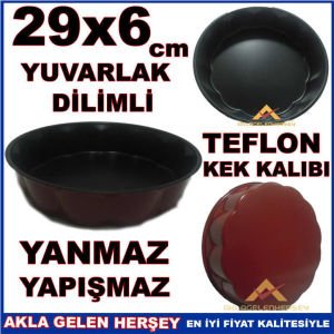 29x6 cm YUVARLAK DİLİMLİ TEFLON KEK KALIBI