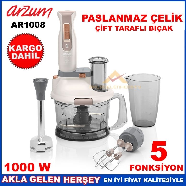 ARZUM AR1008 ZİRKONYUM BIÇAKLI MULTİ BLENDER