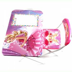 Çocuklar İçin Eğlenceli Barbie Figürlü Çalışma Masası Masa Boyu 60x40