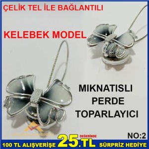 KELEBEK MODEL MIKNATISLI PERDE TOPARLAYICI