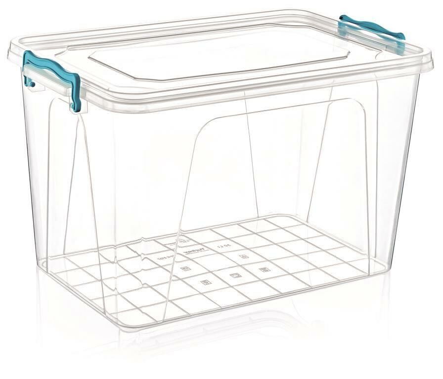 1.75 Litre Kilitl Kapak Dikdörtgen Kiler Saklama Kabı 21x14 h:10cm Her Gıdaya Uygun Sağlıklı Plastik