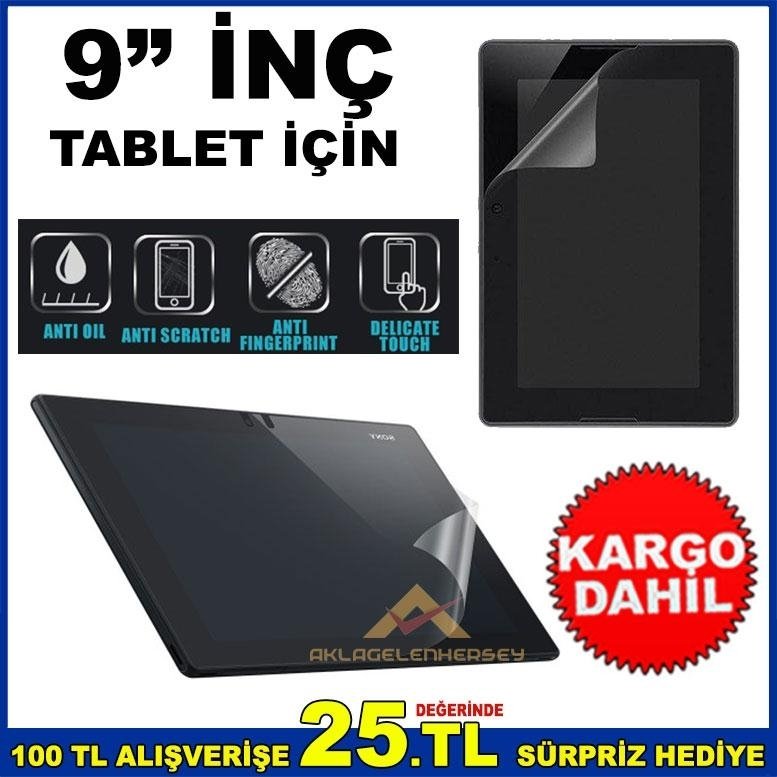 9 İNÇ TABLET İÇİN PARMAK İZİ YAPMAYAN EKRAN KORUYUCU JELATİN FİLM