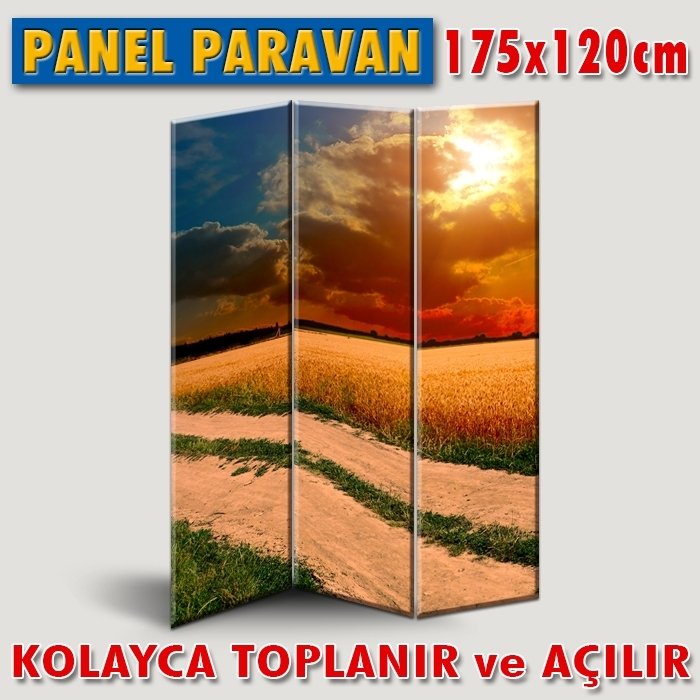GÖRSELLİ KATLANIR PANEL BÖLME SİSTEMİ - UZAK DİYARLARDA GÜNBATIMI