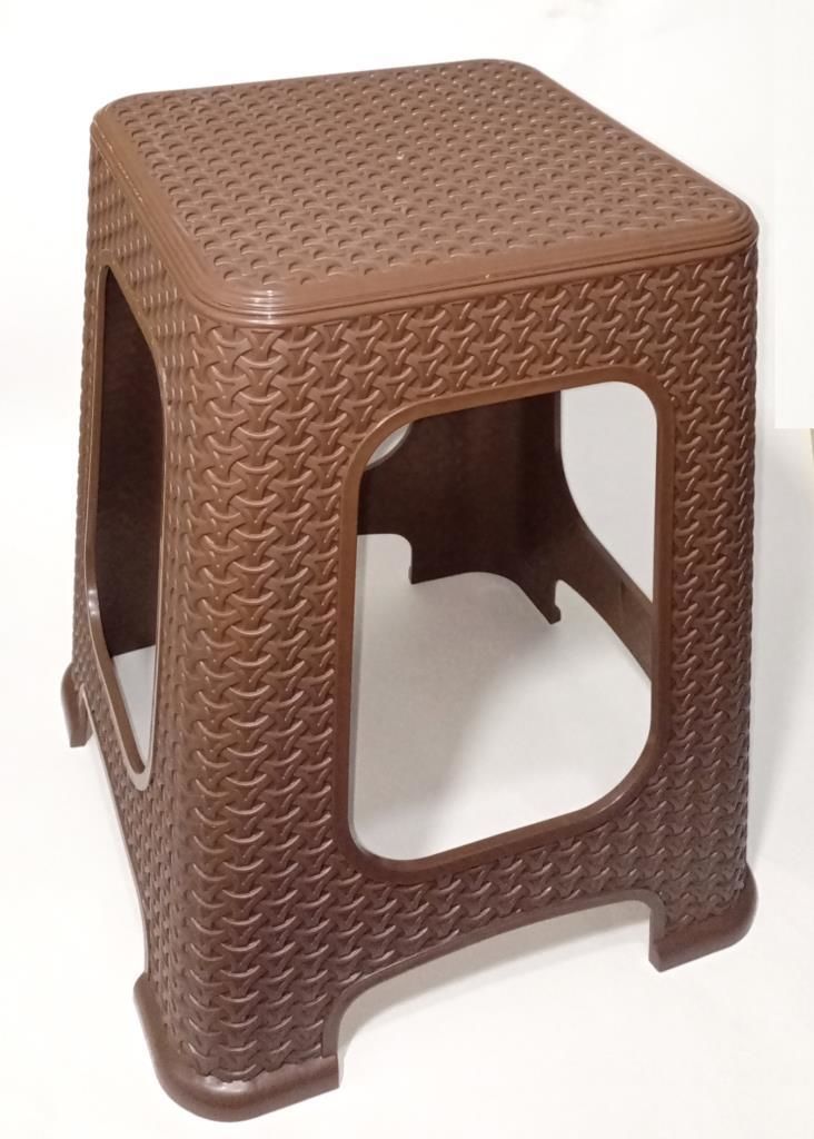 Kir Tutmaz 45cm Tabure K.Kahve Hasır Örgü Yemek Masasına Uygun Boy Oturak Alt Kuşaklı Sağlam Dizayn