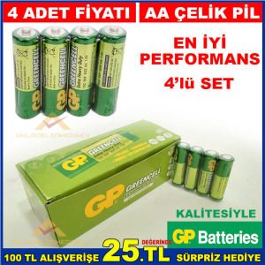 GP GREENCELL 4adet AA KALEM PİL YÜKSEK PERFORMANS
