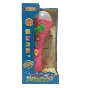 RENKLİ IŞIKLI MÜZİK VE ALKIŞ SESLİ SEVİMLİ MİKROFON 21x5cm