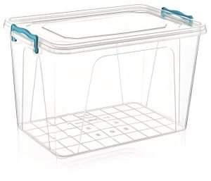 1 Litre Kilitli Kapak Dikdörtgen Kiler Saklama Kabı 17x12 h:8cm Her Gıdaya Uygun Sağlıklı Plastik