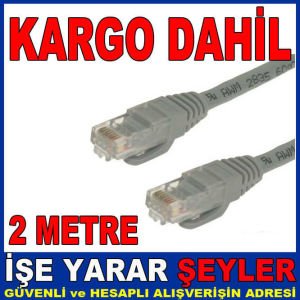 2 METRE CAT 5 ETHERNET KABLOSU 2 UCU JACKLI KD