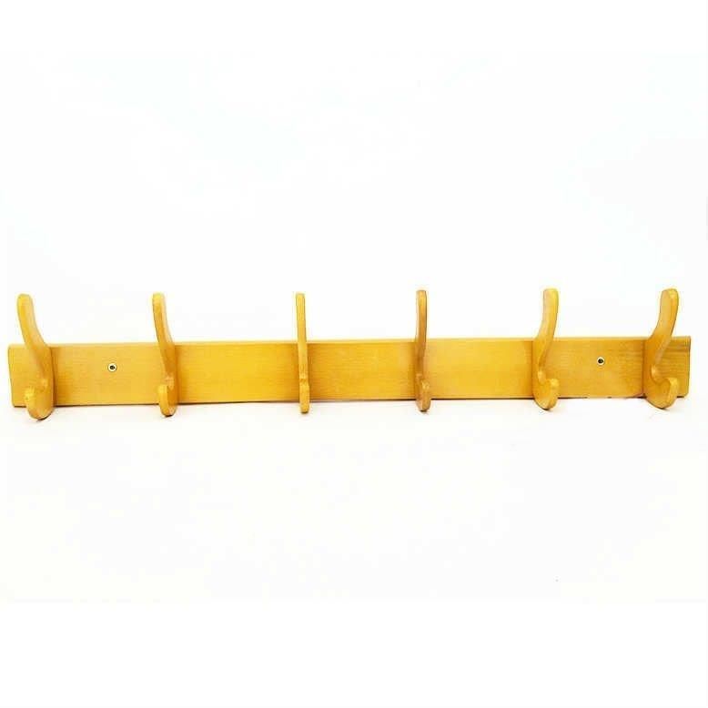 Nostaljik Askı Ahşap Duvar Askısı 6 Kancalı