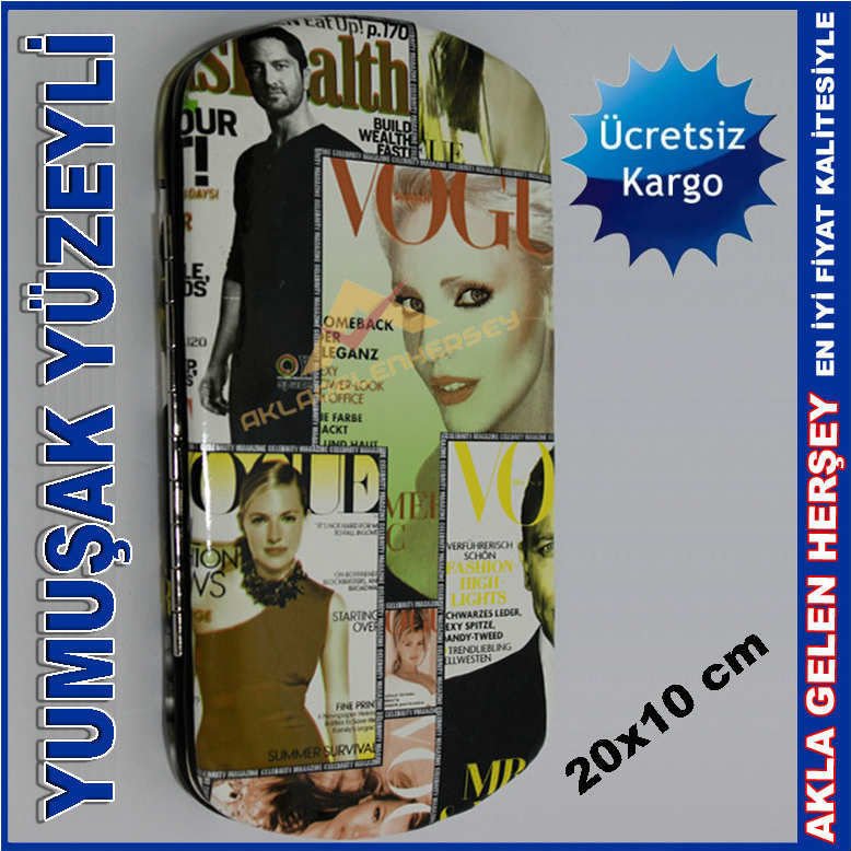 VOGUE DERGİ RESİMLİ 20x10 CM ÇANTA CÜZDAN KD