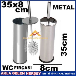 35x8 cm METAL LÜX TUVALET KLOZET WC FIRÇASI -1