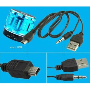Bluetooth Speaker,mp3 İçin 5pin Mini USB ile 3.5mm AUX jak /Erkek USB 2 in 1 Şarj ve Ses Kablosu