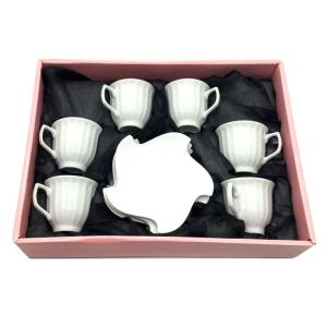 6 lı Porselen Kahve Fincan Takımı Dekoratif Porselen Fincan Seti