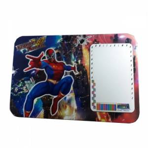 Çocuklar İçin Eğlenceli Süper Kahraman Figürlü - Katlanabilir Ve Yazı Tahtalı Çalışma Masası 65x70