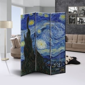 GÖRSELLİ KATLANIR PANEL BÖLME SİSTEMİ - VAN GOGH - YILDIZLI GECE