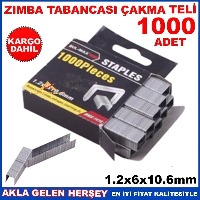 1000 ADET MOBİLYACI EL ZIMBA TABANCASI ÇAKMA TELİ 1.2x6x10.6mm K