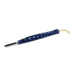 16 Telli Puantiyeli Lacivert Dayanıklı Bay Bayan Baston Şemsiye