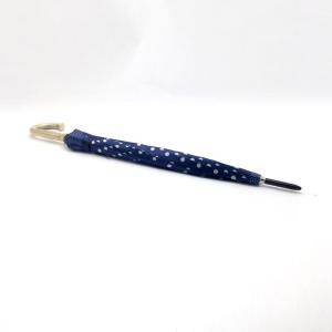 16 Telli Puantiyeli Lacivert Dayanıklı Bay Bayan Baston Şemsiye