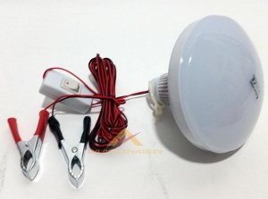 AKÜ KUTUP BAŞI BAĞLANTILI 4m KABLOLU 12V 24W ÇOK AMAÇLI LED AMPÜL