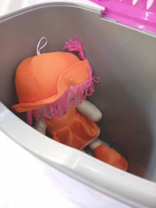 Pembe Uçan Peri Desenli 50 Litre Kapaklı Çamaşır Oyuncak Sepeti Büyük Boy Plastik Gövde Sağlam Kutu