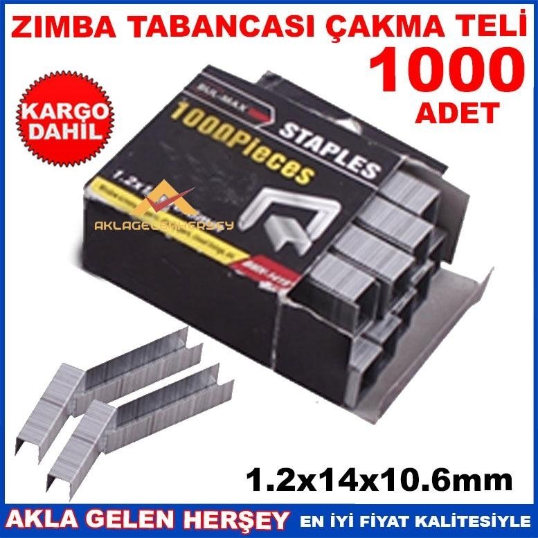 1000 ADET MOBİLYACI EL ZIMBA TABANCASI ÇAKMA TELİ 1.2x14x10.6mm K