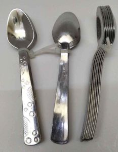 Umut Paslanmaz Çelik Dekorlu 6 Adet Çay Kaşığı B