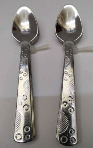 Umut Paslanmaz Çelik Dekorlu 6 Adet Çay Kaşığı B