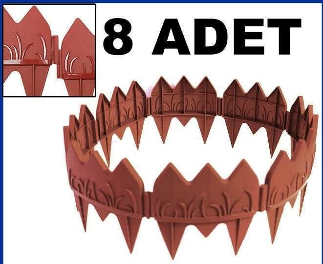 8 ADET RENKLİ DEKORATİF GEÇİRMELİ BAHÇE ÇİTİ