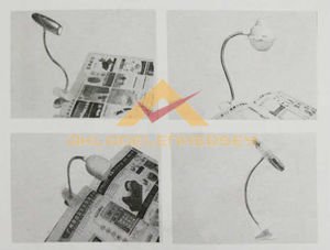 ÇİÇEK MODELLİ, 2 LED ESNEK MANDALLI MASA LAMBASI