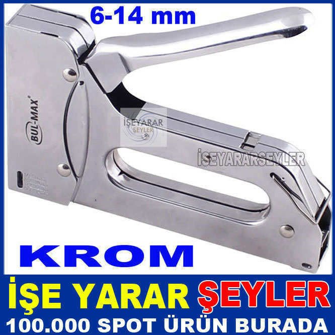 Mobilyacı Döşemeci El Zımba Tabancası 100 adet 8mm Tel Hediyeli 4-14mm Krom Zımba Tabancası Bmx1402