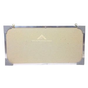 Metal Çerçeveli Yazı Tahtası 29.5x59cm Ebatında Duvara Asılabilir Beyaz Laminant Yazı Tahtası-3