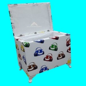 WOSWOS BEETLE VOLKSWAGEN OTURMALI DERİ ÇAMAŞIR SEPETİ 49x61x41cm