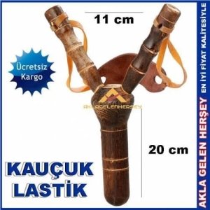 Bambu Ağacından Kauçuk Lastikli Dayanıklı Sapan Uzun Mesafe Menzi