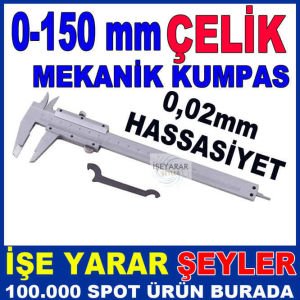 0-150MM PROFESYONEL ÇELİK MEKANİK KUMPAS