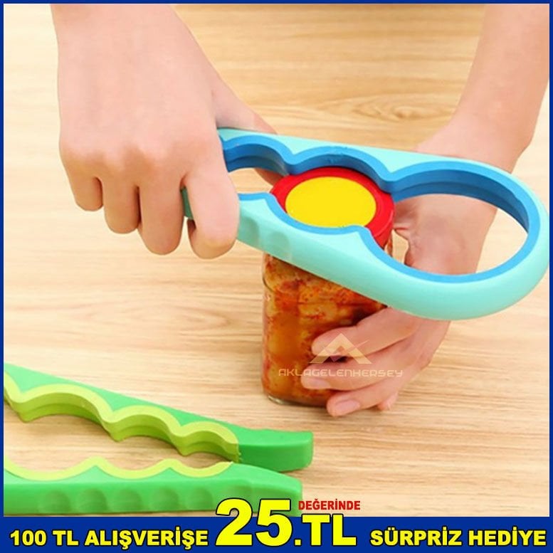 Silikon kaymaz Konserve Kavanoz Kapağı Açacağı Sıkışmış cam Kavanozlar için pratik Kapak Açacağı -2