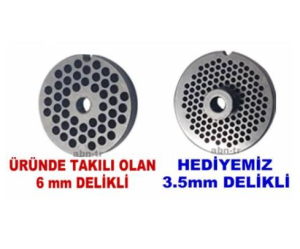 Tuğra Çelik 12 no Kollu Et Kıyma Makinesi Pik Döküm Metal Gövde Dövme Çelikten Üretim Bıçak ve Ayna