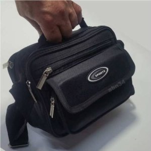 Erkek El Çantası 22x16cm Omuz Askılı Su Geçirmez 5 Cepli Yatay