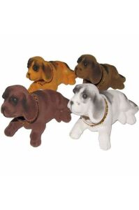 Hareketli Kafa Sallayan Araç Içi Nostaljik Büyük Boy Köpek Retro Aksesuar Nubuk Yüzeyli Sevimli Süs