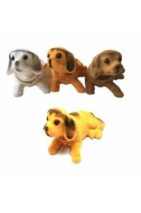 Hareketli Kafa Sallayan Araç Içi Nostaljik Büyük Boy Köpek Retro Aksesuar Nubuk Yüzeyli Sevimli Süs