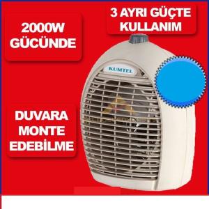 2000W GÜCÜNDE DUVARA MONTE EDİLEBİLMELİ ELEKTRİKLİ FANLI ISITICI