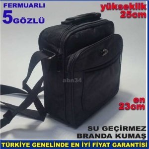 Omuz Askılı Su Geçirmez Erkek El Çantası 25x23cm 5 Cepli