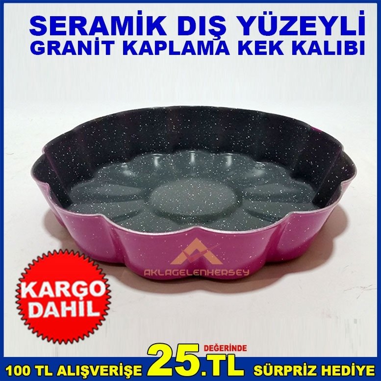 SERAMİK DIŞ YÜZEYLİ GRANİT KAPLAMA SAĞLAM VE DAYANIKLI KEK KALIBI
