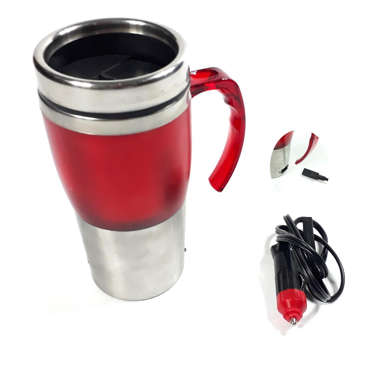 Çelik İç Yüzeyli 12-24 Volt Oto Kettle - Oto Çay Ve Kahve Makinesi 