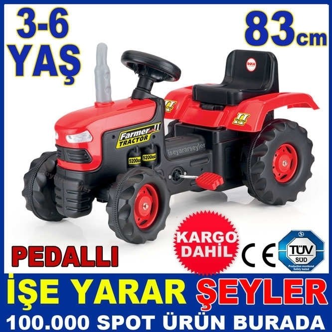 DOLU 4 TEKERLİ PEDALLI TRAKTÖR ÇOCUK BİSİKLETİ KD