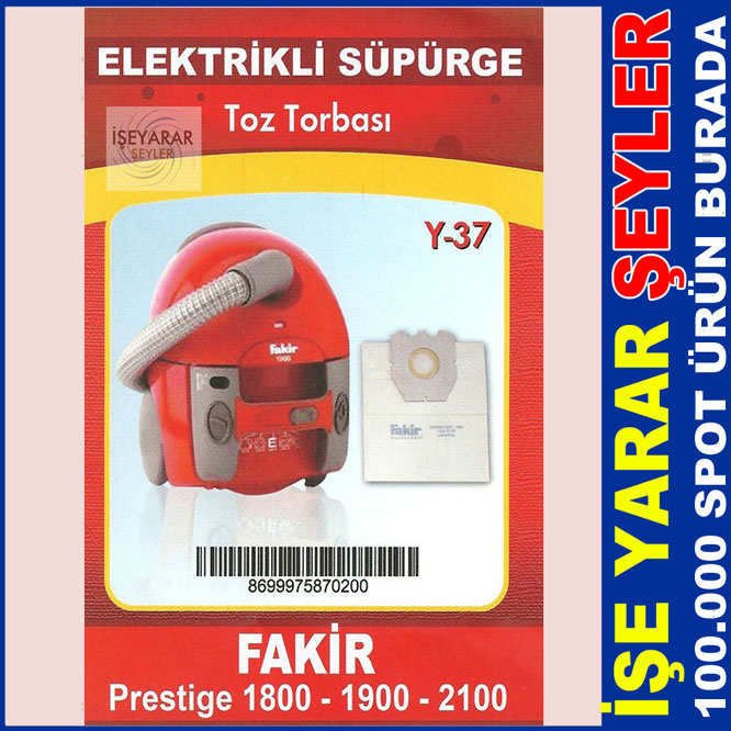FAKİR  ELEKTRİKLİ SÜPÜRGE TOZ TORBASI Y37