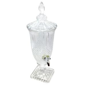 Kapaklı Musluklu Cam Şerbetlik Parti Damacanası 2 Litre Cam Sebil