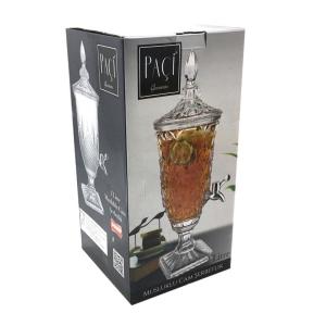 Kapaklı Musluklu Cam Şerbetlik Parti Damacanası 2 Litre Cam Sebil