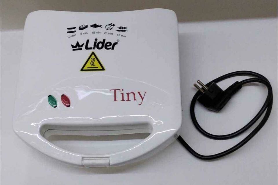 LİDER Tiny Elektrikli Tost Makinesi, Izgara Plakası, Yapışmaz Pişirme Yüzeyi